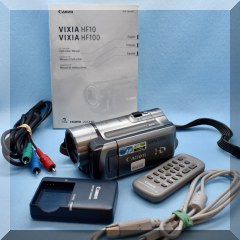 E28. Canon HD Vixia HF100 movie camera - $75